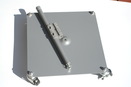 Packungsinhalt - Fuplatte Paravent rollbar - 4x Rollen davon 2x feststellbar - Fuplatte 35 x 35 cm metallic grau