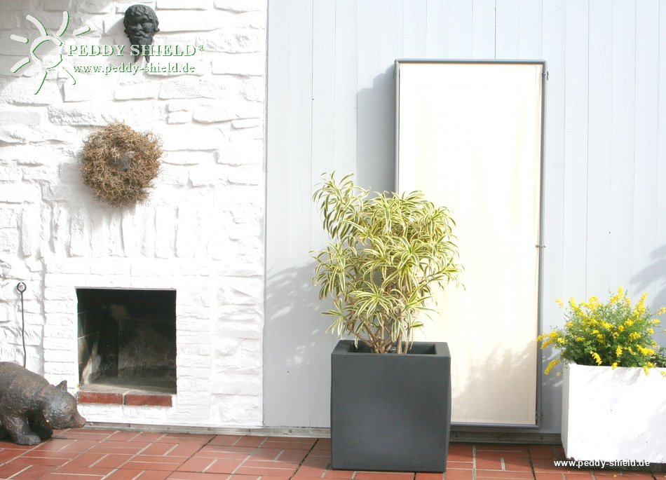 Sichtschutz Paravent -Sichtschutz mobil für den Garten - Aufstellung